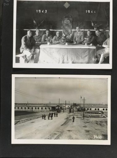 Officers and street in camp