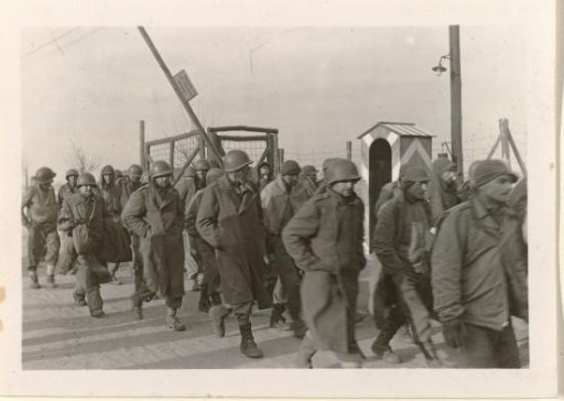 Prisoners of War Leaving the Camp After Liberation