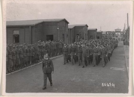 Parade of Dutch Military Personnel Through the Camp