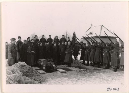 Burial of an English soldier