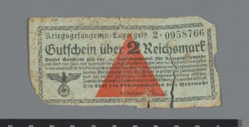Camp currency of the former prisoner D. van Maarseveen from the German prisoner-of-war camp Stalag IV B in Mühlberg a/d Elbe