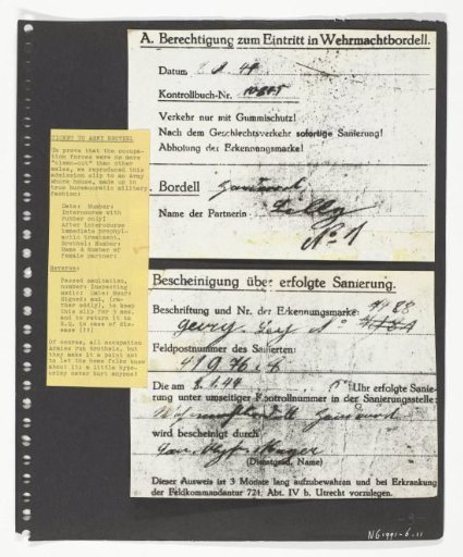 Forms for Brothel Visits