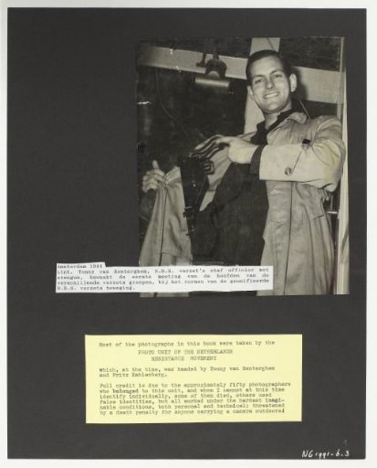 Tony van Renterghem with a submachine gun