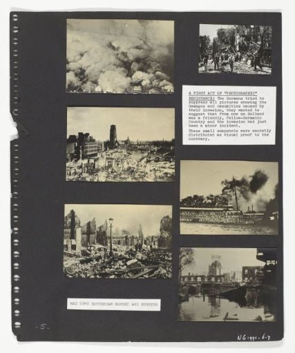 Six illegally distributed photographs of bombed Rotterdam