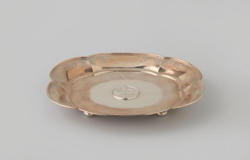 Silver leaf from a coffee and tea service of eleven pieces that belonged to J.D. Preuijt (1801-1887), given to him on the occasion of his jubilee in 1873