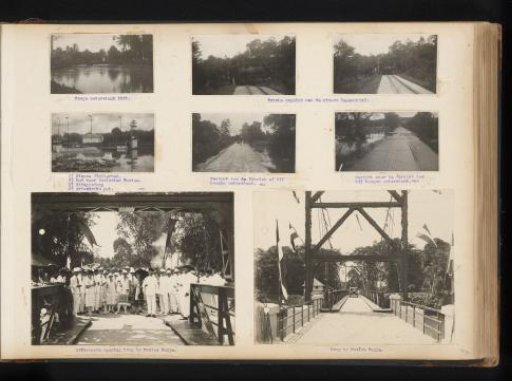 Train accident and opening of new bridge at Poeloe Radja