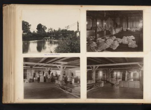 Bridge at Poeloe Radja and interior of rubber factory