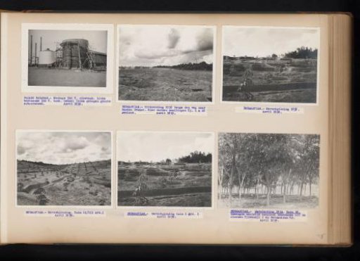Oil tank in Padang Halaban and reclamation in Pernantian, 1939