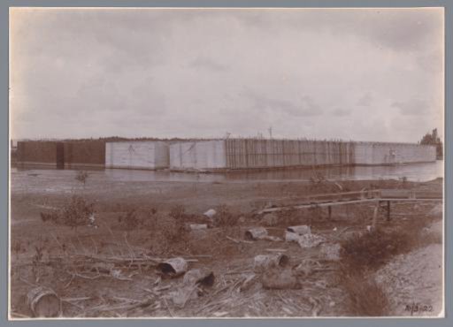 Storage Place for Caissons Built to a Height of 9.09 Meters Before the Excavation Pit (1st Work)