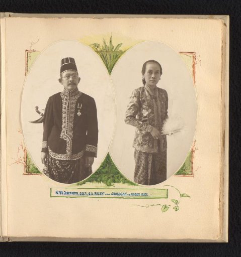 R.A. Soenarto, D.D.N., G.S., Regent of Grobogan and Raden Ajde
