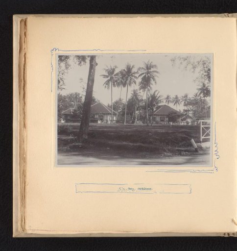 Houses along a park in Purwodadi