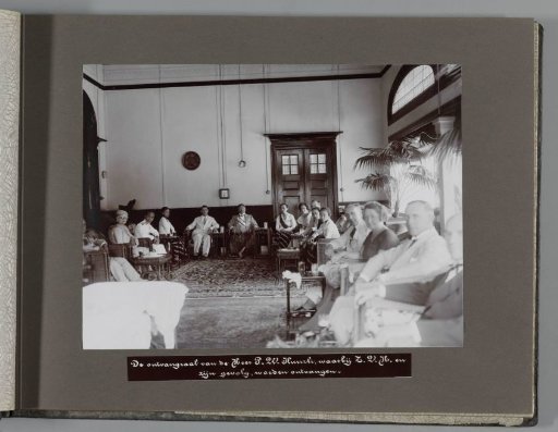 The reception hall of Mr. P.W. Kunzli, where His Most Illustrious Highness and his retinue are received