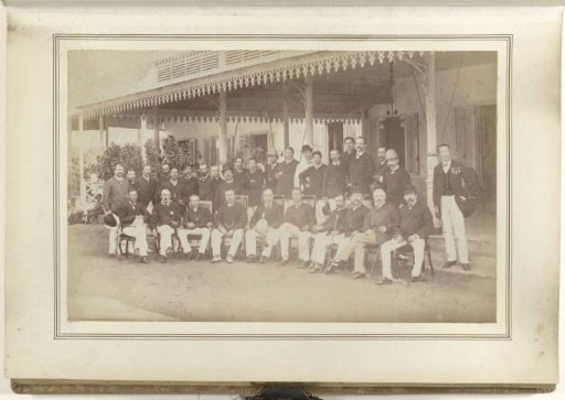 Group photograph of the presenters of the photo album of J.M. Pijnacker Hordijk