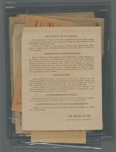 Map with 12 exchanges and accounts from the Dutch East Indies