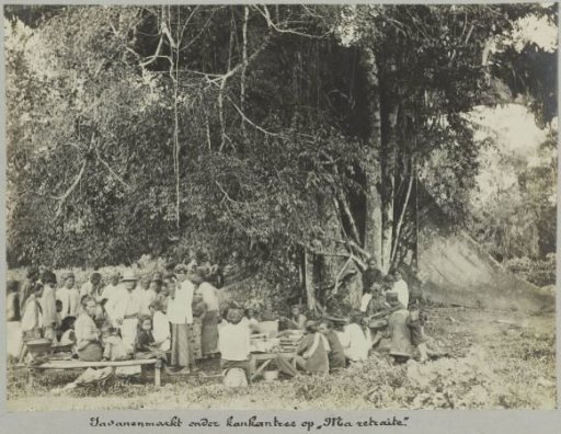 Javanese market under the kankantrie on "Ma retraite"