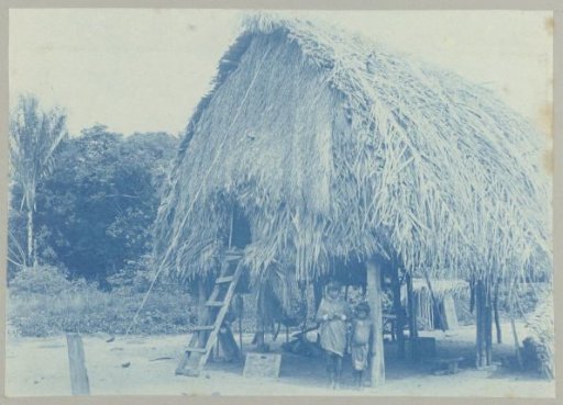 Children in front of a house near Galibi, Suriname