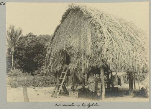 Children in front of a house near Galibi, Suriname