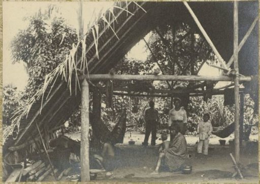 Family in a Residence at Albina, Suriname