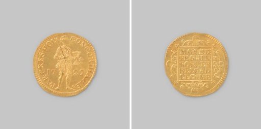 Gold ducat from the wreck of the East Indiaman 't Vliegend Hart