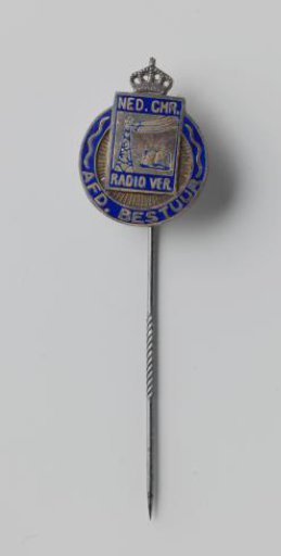 Lapel pin of a board member of the Netherlands Christian Radio Association (NCRV)