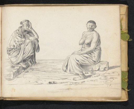 Two sitting women