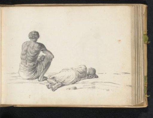 Two labourers at rest