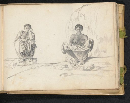 Two sitting labourers