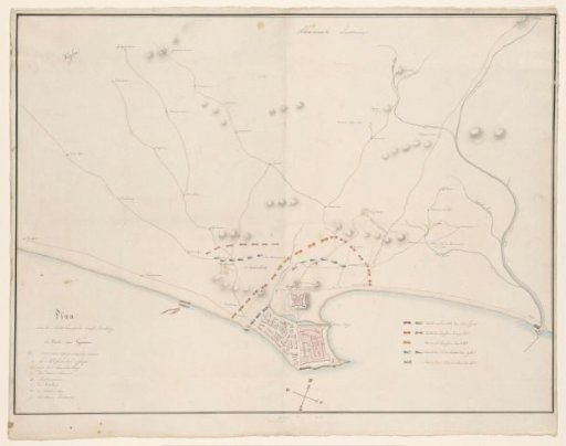 Map of the Attack on Elmina, 1828