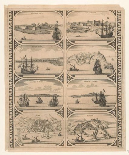 Castle of Mina / Town of Mina / Luanda St. Paul / Algiers / Fort Nassau / Canaries / Island of St. Thomas / Tangier