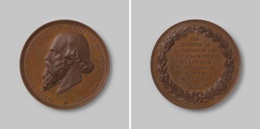 P.J.H. Cuypers, medal presented at the opening of the Rijksmuseum in Amsterdam in a case