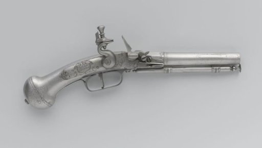 Flintlock pocket pistol with iron case