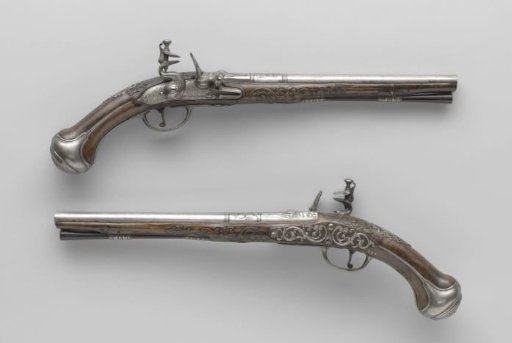 Pair of flintlock pistols