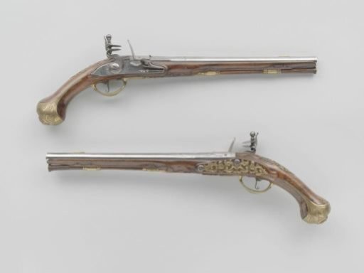 Pair of flintlock pistols