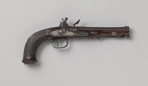 Flintlock pistol converted into a rifle