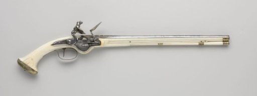 Flintlock Pistol with an Ivory Case