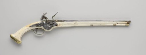 Flintlock Pistol with an Ivory Case
