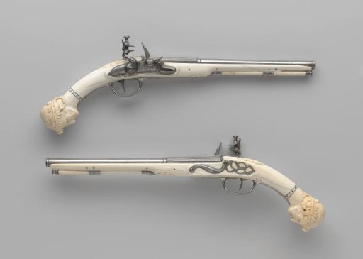 Pair of flintlock pistols