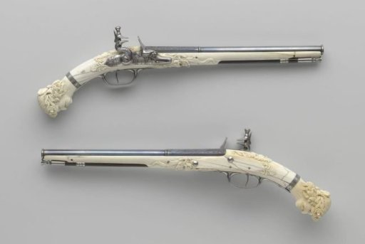 Pair of flintlock pistols