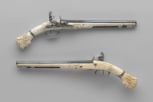 Pair of flintlock pistols