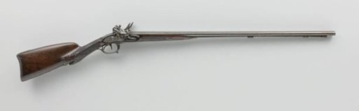 Double-barrelled flintlock hunting gun
