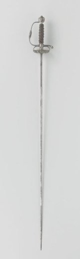 Sword with chiseled iron hilt featuring scenes from the Old Testament and figures from classical antiquity