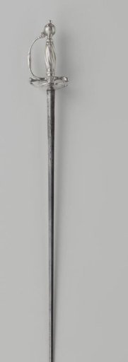 Sword with silver hilt