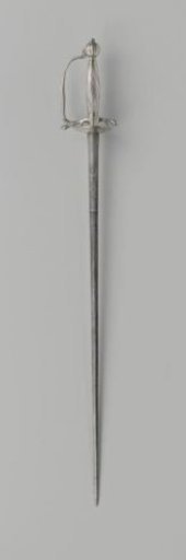 Sword with silver hilt