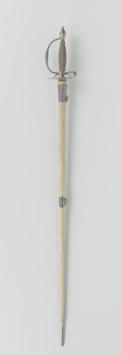 Sword with silver hilt and scabbard