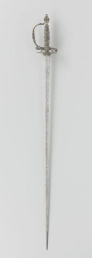 Sword with silver hilt