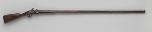 Long flintlock hunting rifle with 18th-century stock