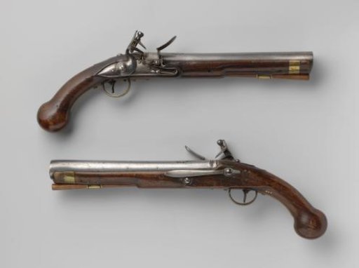 Flintlock belt pistol, with the emblem of the Admiralty of West Friesland