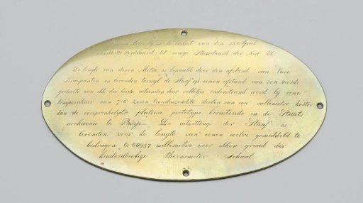 Copper Plate for the Platinum Standard Meter of 1839