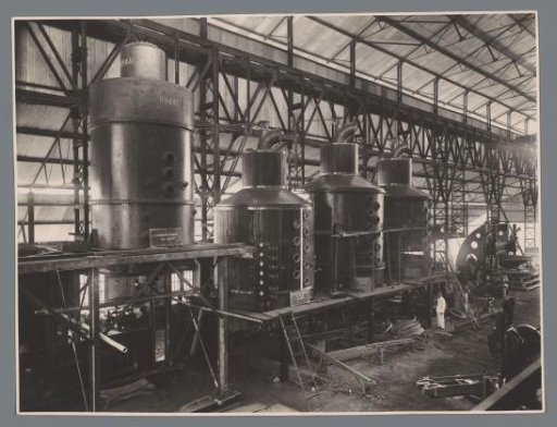 Evaporator and three boiling pans