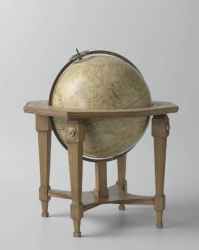 Terrestrial globe in a chair